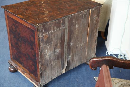 A William & Mary oyster veneered chest, W.2ft 8in. D.1ft 10in. H.2ft 4in.